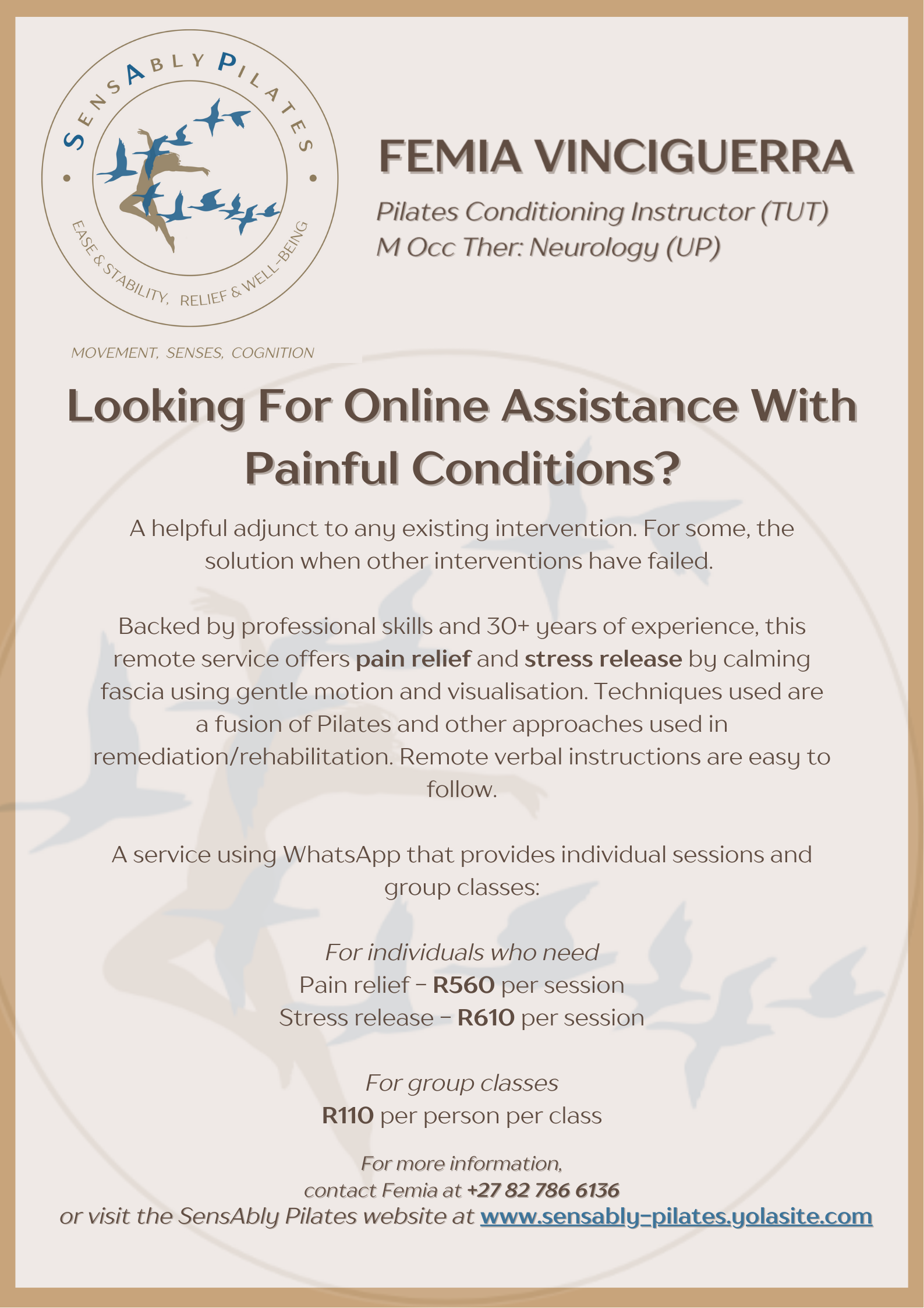 Services offered with price list